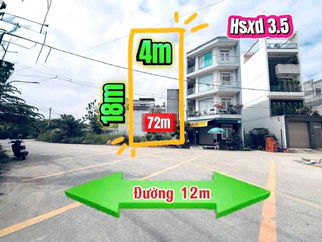 Bán đất mặt tiền sông Thạnh Lộc 37, Quận 12 - Gần cao đẳng Điện Lực dt 4x18m giá 4,48 tỷ