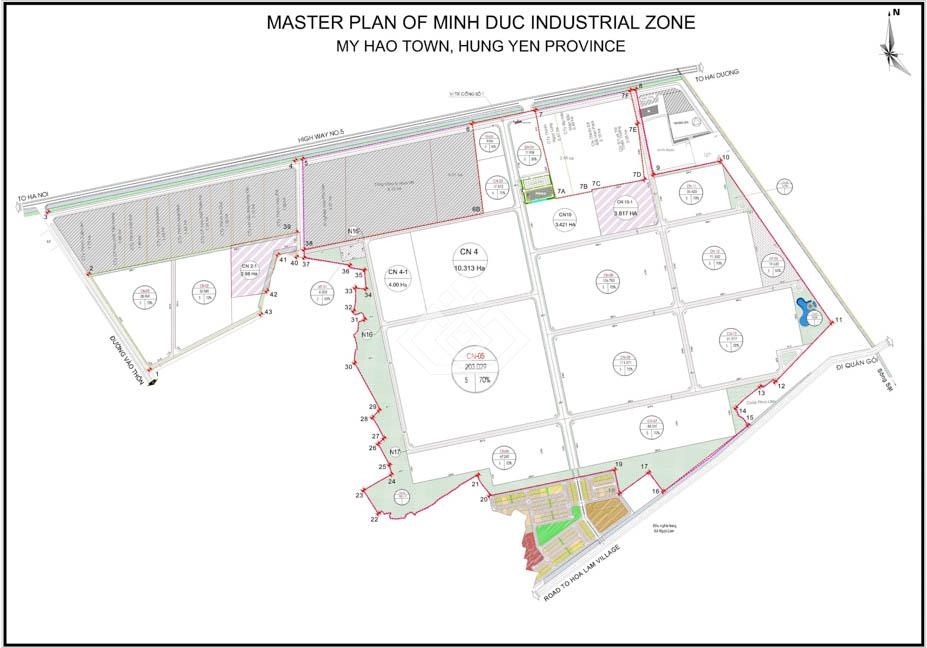 CDT KCN Minh Đức, Hưng Yên duy nhất 5000m2 làm trạm trộn bê tông, Ngành nghề khó | Giá chỉ 3,1tr/m²