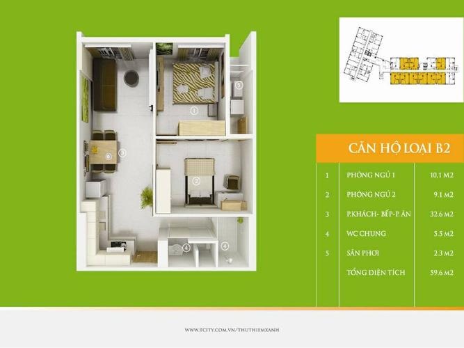 Cho thuê căn hộ chung cư Thủ Thiêm Xanh Nguyễn Duy Trinh, Quận 2, từ 2PN, giá 7-12tr/th