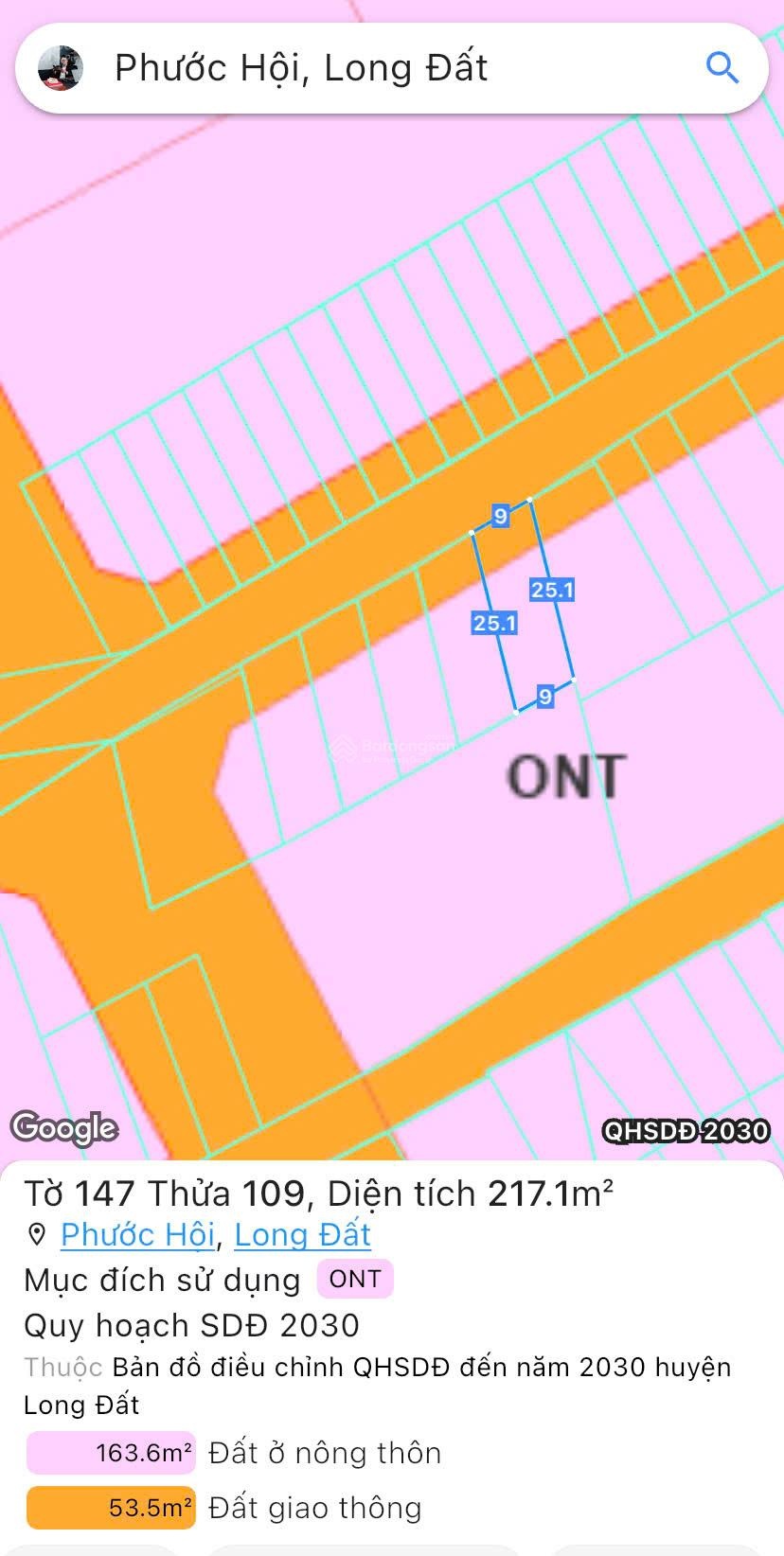 Bán nhanh đất ven biển Lộc An, cách biển chỉ 700m. Mặt tiền đường nhựa lớn. DT 200m2 (9x23)m