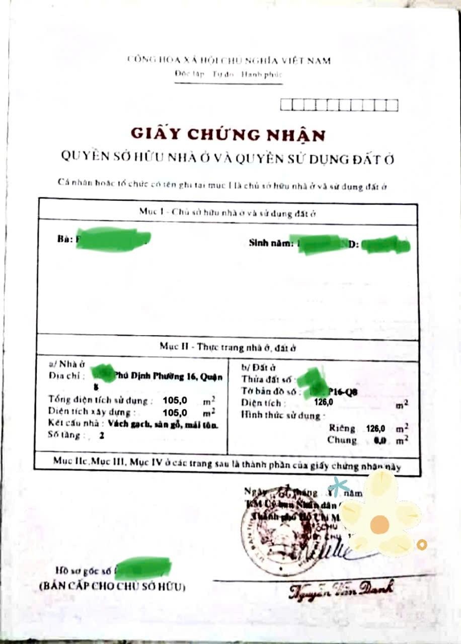 Bán nhà mặt tiền Phú Định, P16, Q8, 7x18m sổ riêng giá rẻ thương lượng mạnh