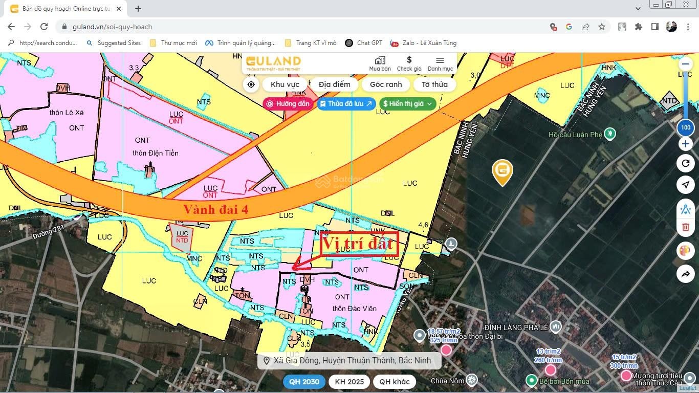 Bán 75.7m2 giáp Vành Đ 4 Nguyệt Đức, Thuận Thành, Bắc Ninh