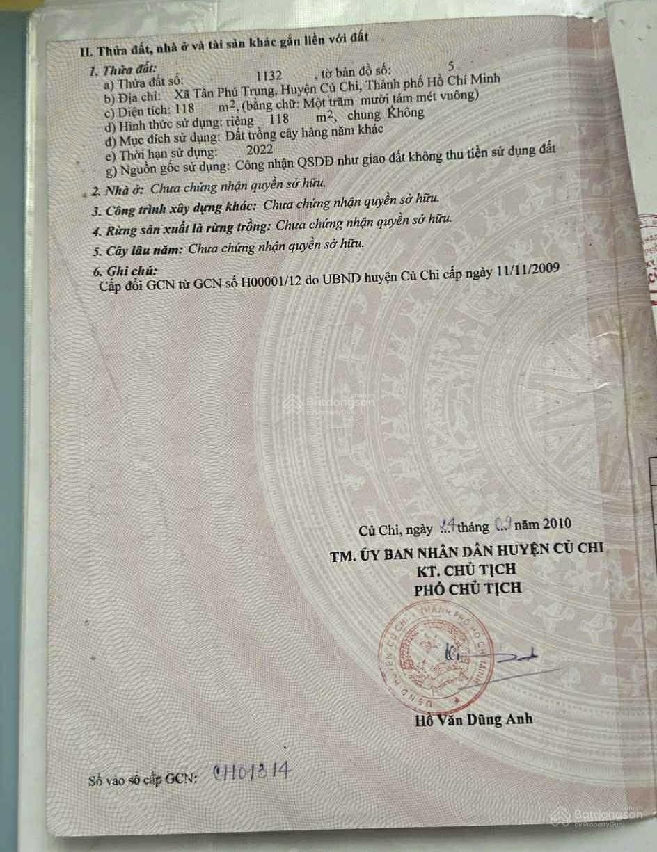 Chỉ 1 tỷ 350 - Đất Nguyễn Thị Lắng 5x24 118m2 - hẻm oto