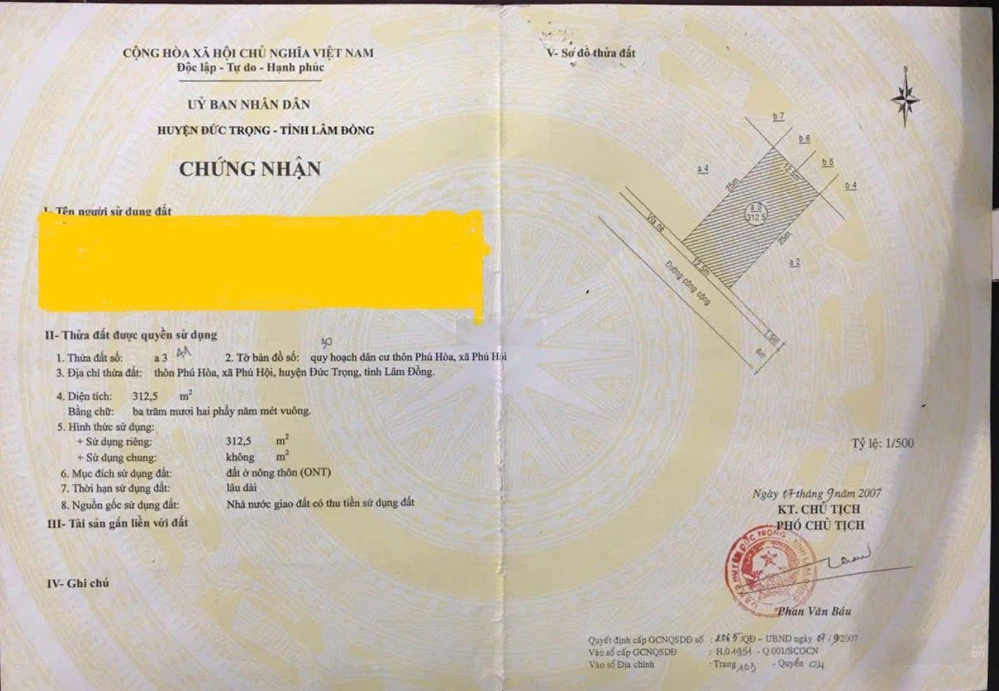 Bán đất thổ cư, chính chủ, giá rẻ, gần sân bay Liên Khương, trường học, chợ, công viên và KCN