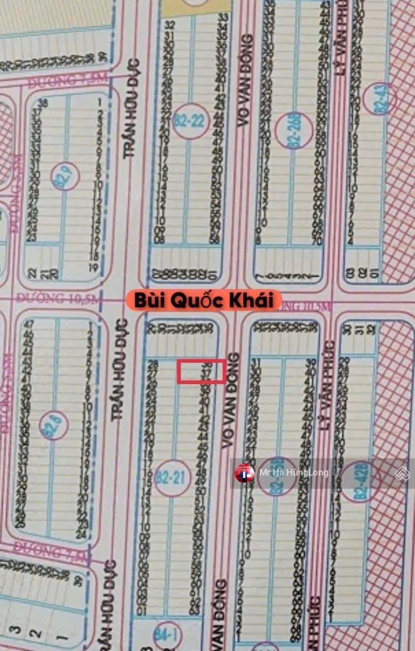 Bán lô đất đẹp Võ Văn Đồng Ngũ Hành Sơn, Đà Nẵng,DT: 98,5m2 Hướng Nam