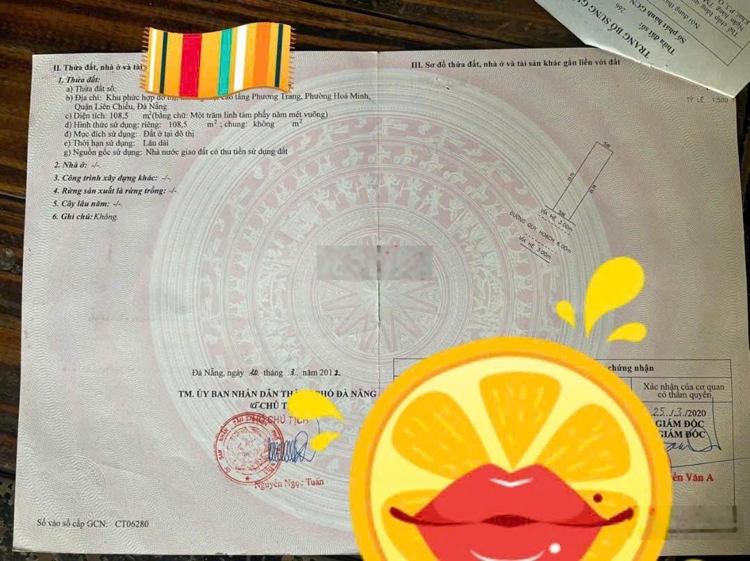 Chính chủ bán lô đất mặt tiền Hoà Minh 28. Diện tích 108.5m2 ngang 5m lô sạch sẻ phù hợp xây căn hộ