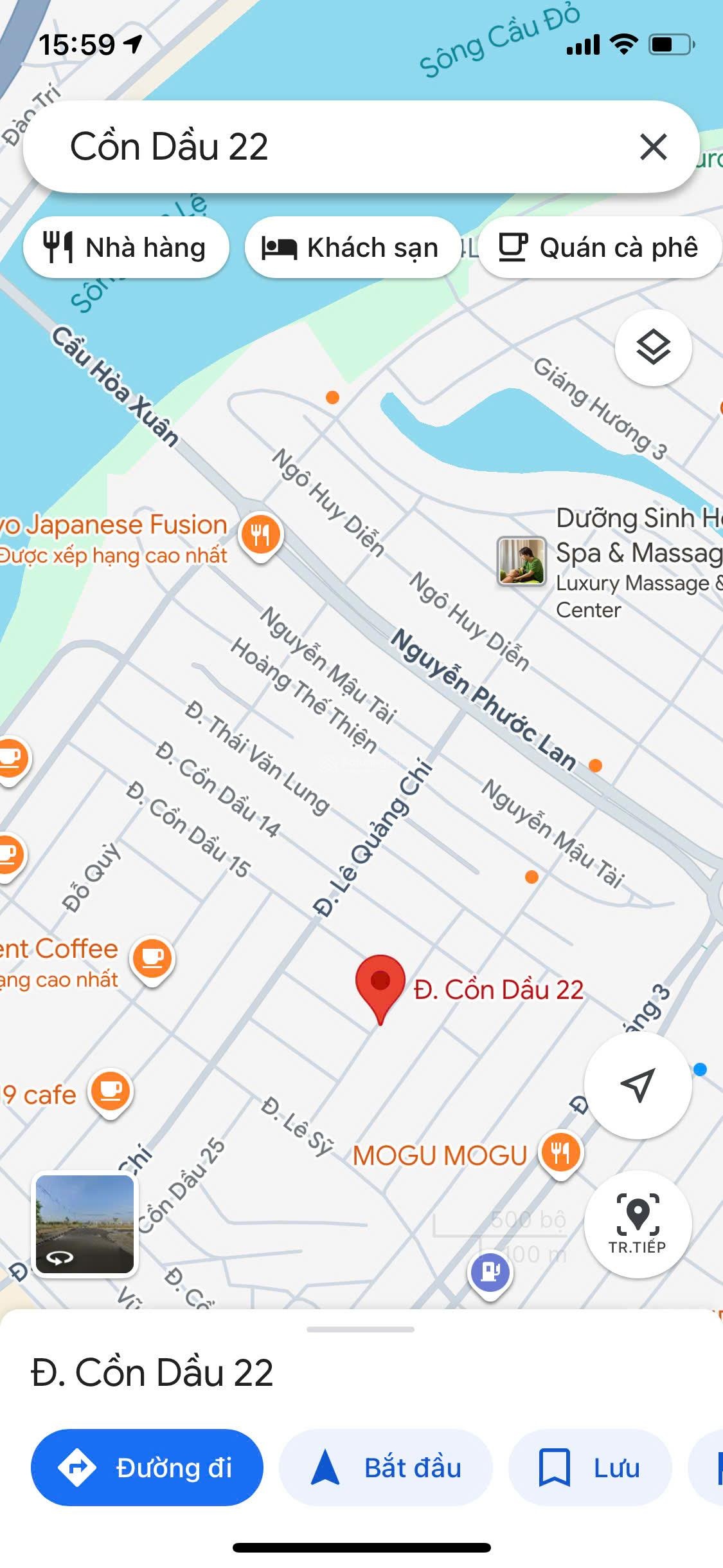 Bán đất mặt tiền Cồn Dầu 22, sạch đẹp, gần cầu Hòa Xuân, công viên. DT 100m2