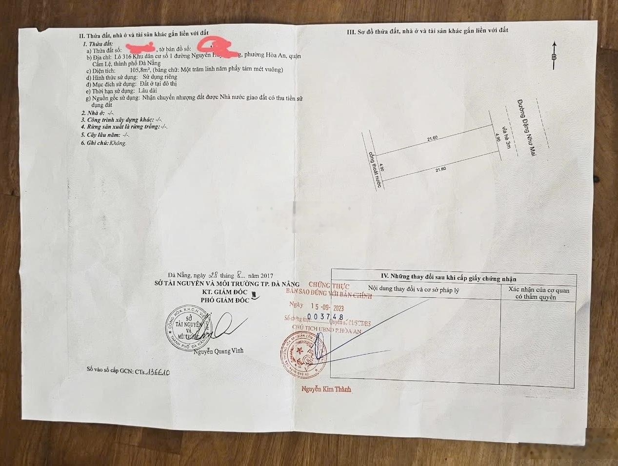 Bán 212m2 đất mặt tiền Đường Đặng Như Mai sau lưng bến xe Đà Nẵng
