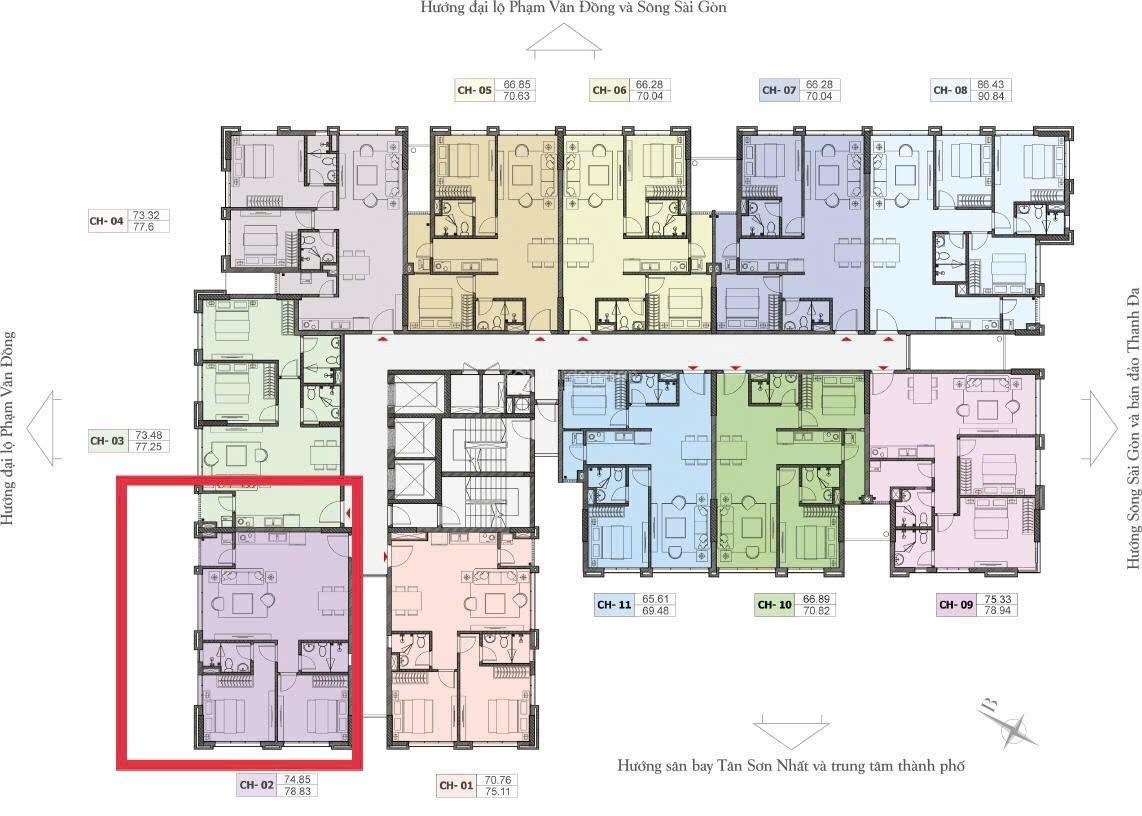 Căn Góc 2MT ST Moritz Mặt Tiền Phạm Văn Đồng 77m2 Giá Bán 5 Tỷ 150 Có TL