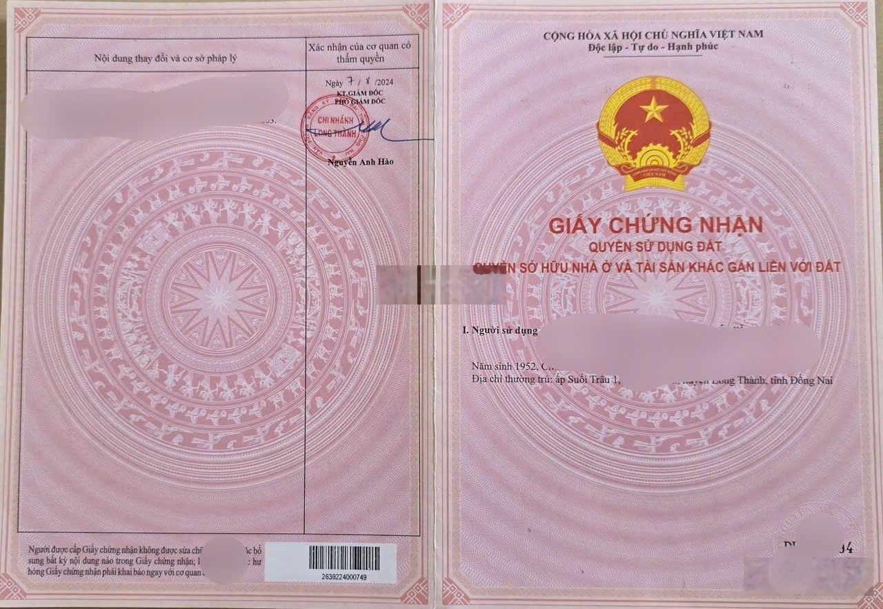 Bán lô đất sổ riêng thổ cư, dt 5 x 23m, giá 1 tỷ 330tr Bàu Cạn cũ, Long Phước, Long Thành