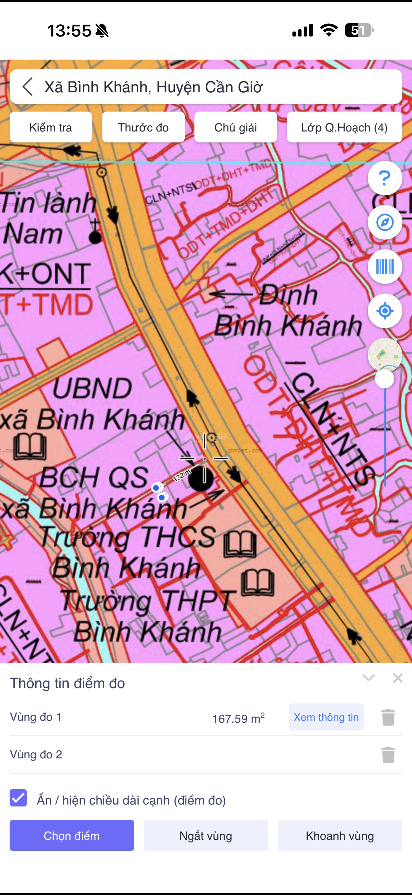 Bán đất trung tâm Xã Bình Khánh, Cần Giờ ngay trường học cấp 123 | UBND xã | Ban CHQS