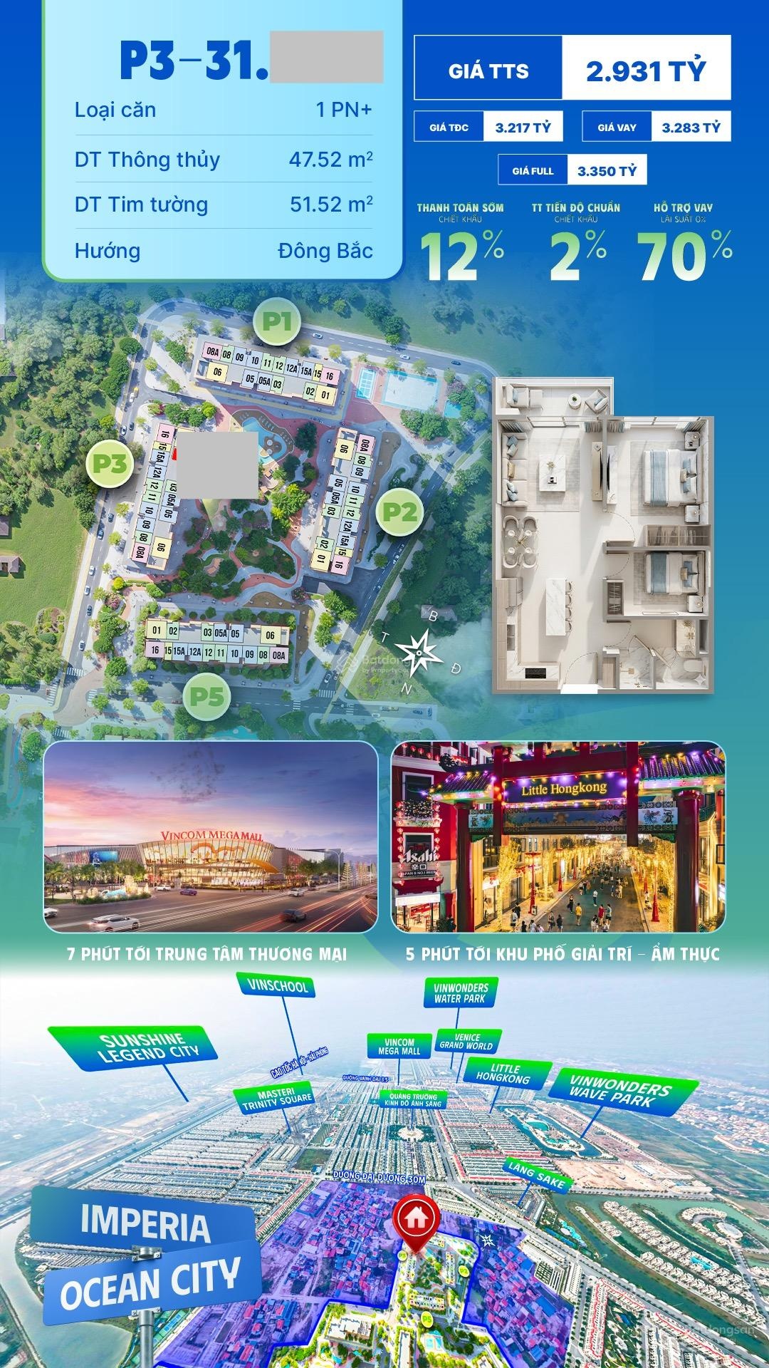 Chỉ 2,93 tỷ - sở hữu ngay căn 1N căn hộ The Parkland