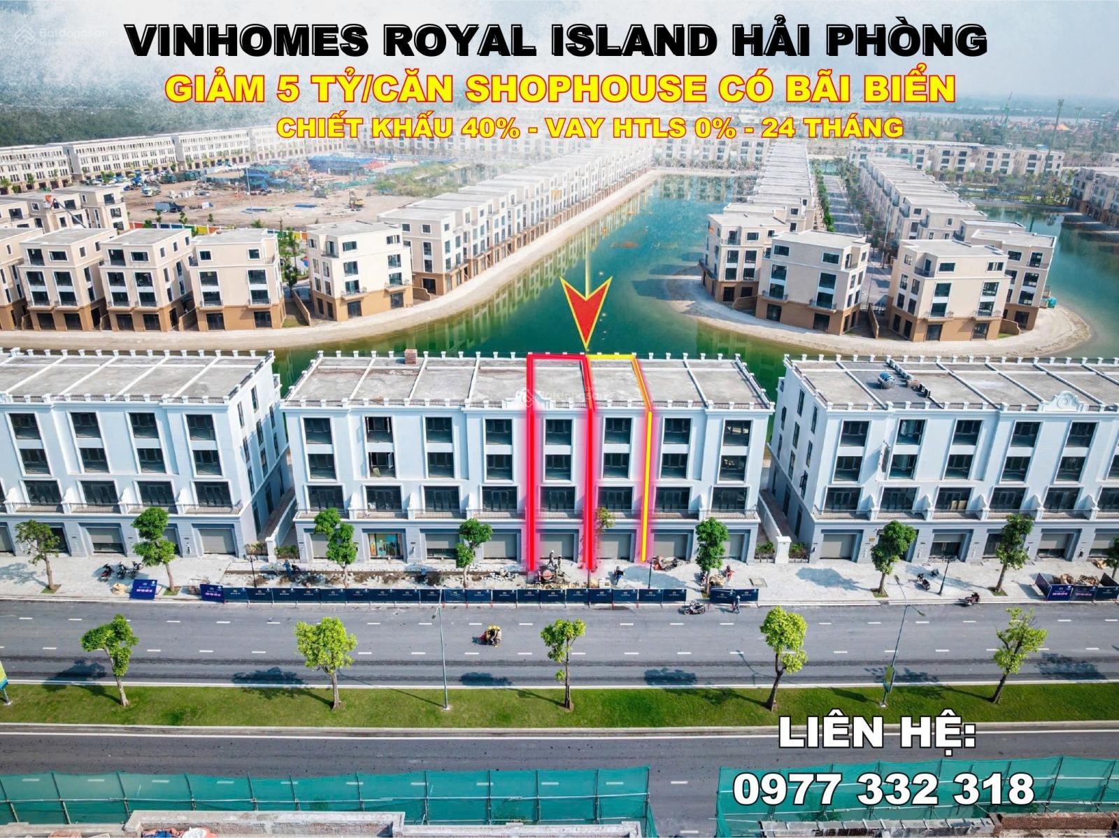 05 căn Shophouse mặt đường TLA trục đường chính dự án Vinhomes Royal Island - Chiết khấu 35%