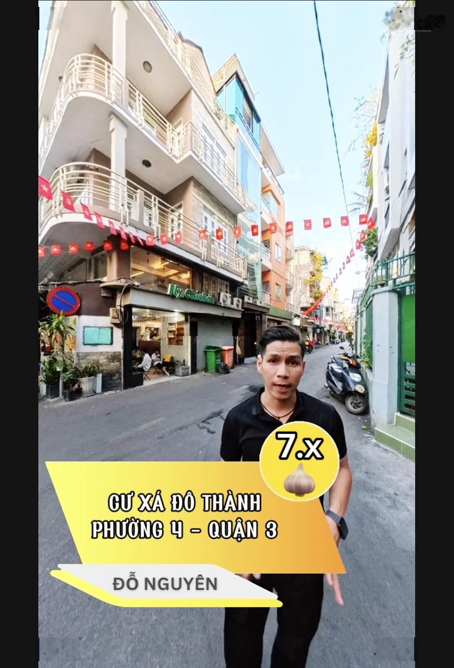 Nhà Cư Xá Đô Thành Quận 3 - hẻm xe hơi thẳng 1 trục - sát mặt tiền đường - DT: 33 m2 - chỉ hơn 7 t