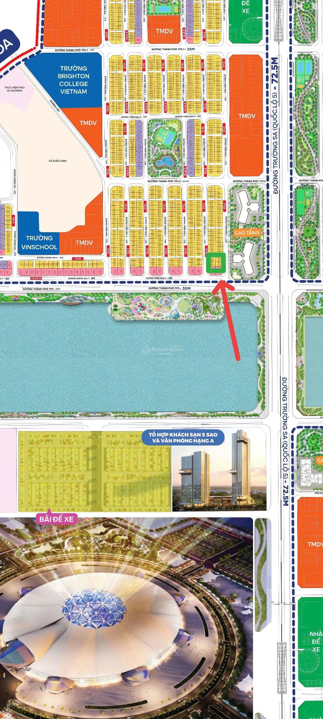 Cần bán căn góc TN1-0x đối diện 2 tòa chung cư MTR cao cấp Vinhomes Cổ Loa giá 4x tỷ