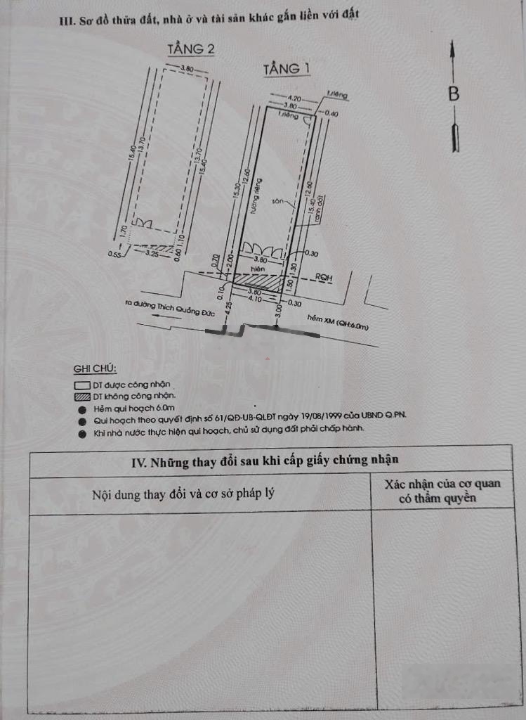 59,2m2 - 8,8 tỷ - Thích Quảng Đức - Phú Nhuận - Đơn giá 117tr/m2 - 2 lầu - hẻm rộng