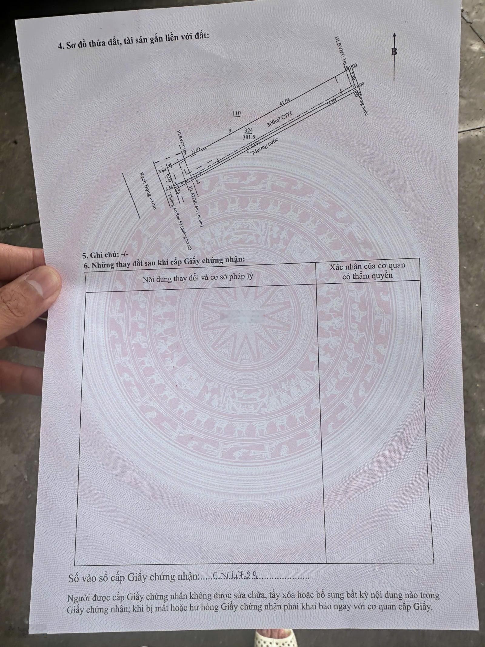 Bán đất An Sơn. 10 triệu/m2, 381m2 thổ cư 300m2 cách An Sơn 41 khoảng 50m