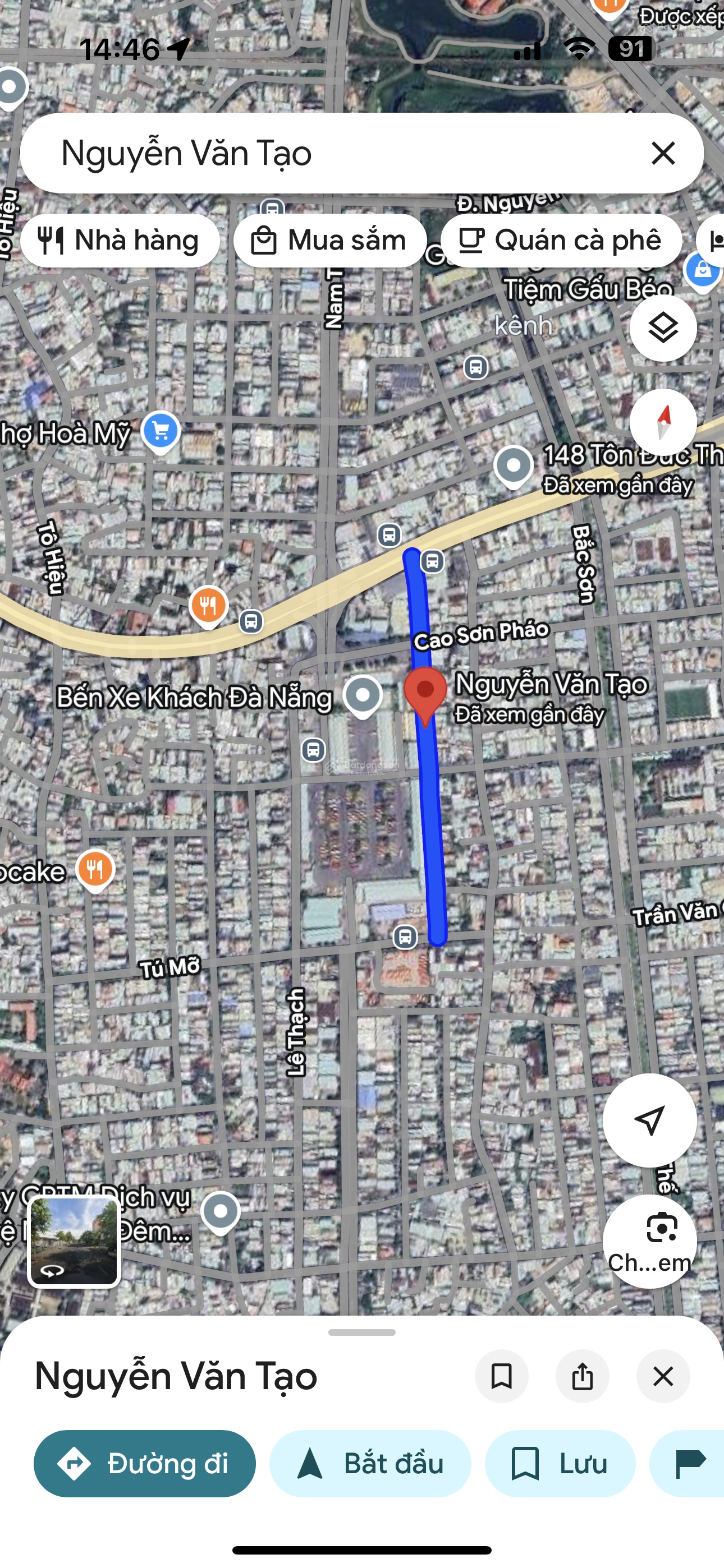 Cặp đất đường 10m5 Nguyễn Văn Tạo. Bên hông bến xe TTTP. Đà Nẵng - Diện tích: 170m2 ngang 9m