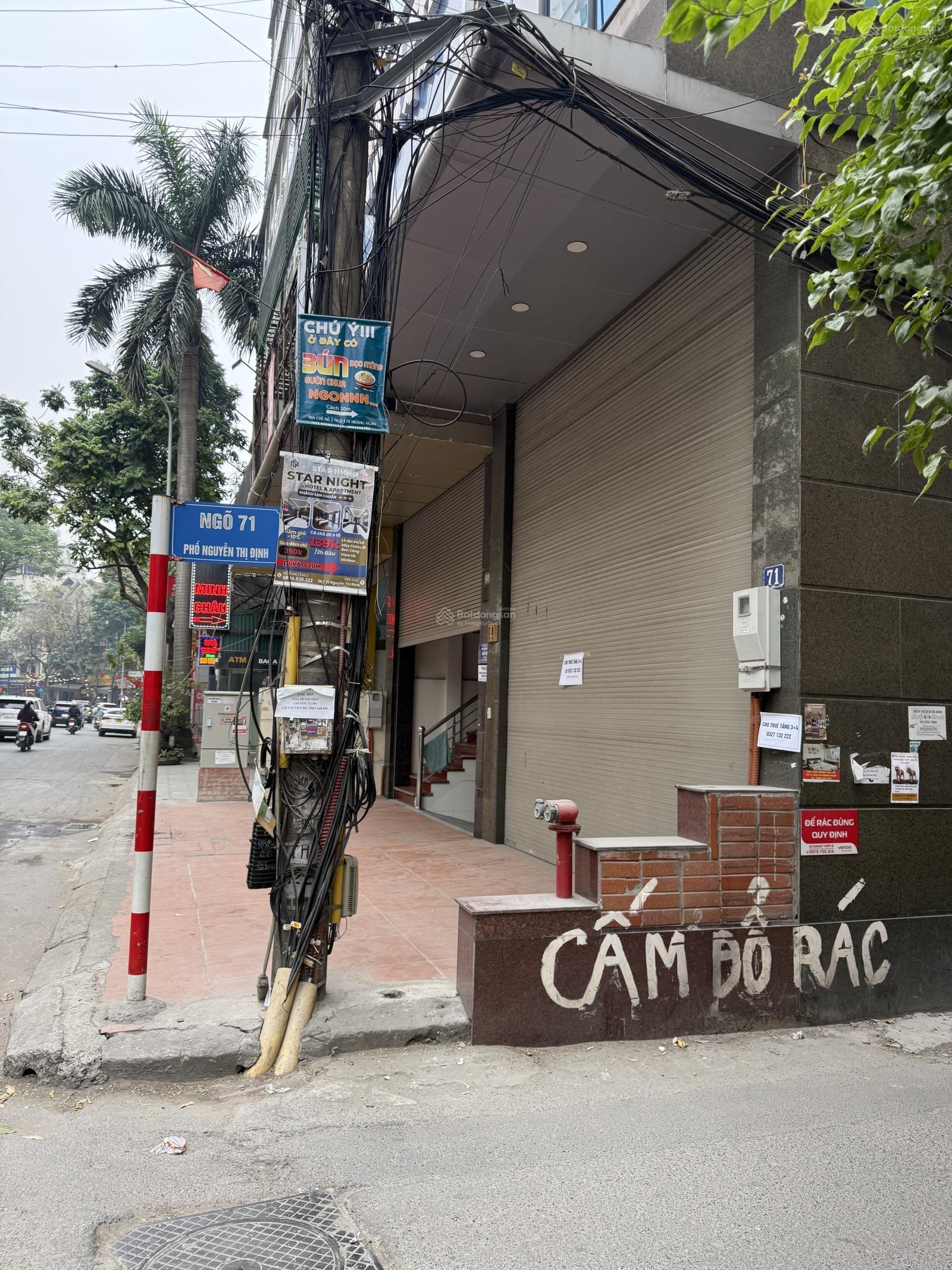 Bán toà nhà 6 tầng khu chia lô ngõ ô tô phố Nguyễn Thị Định ,dt 80m ,giá 33 tỷ 600 triệu .