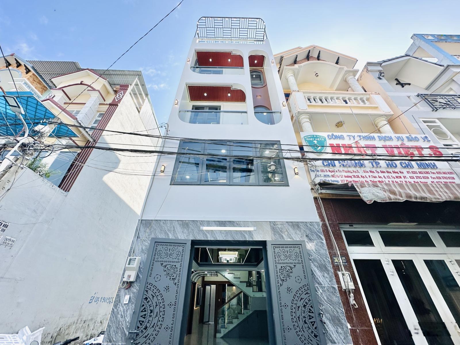 Nhà phố 4m x 15m 4.5 tầng hẻm 6m thông đường Lê Thị Riêng ngay trường c3 Nguyễn Trung Trực