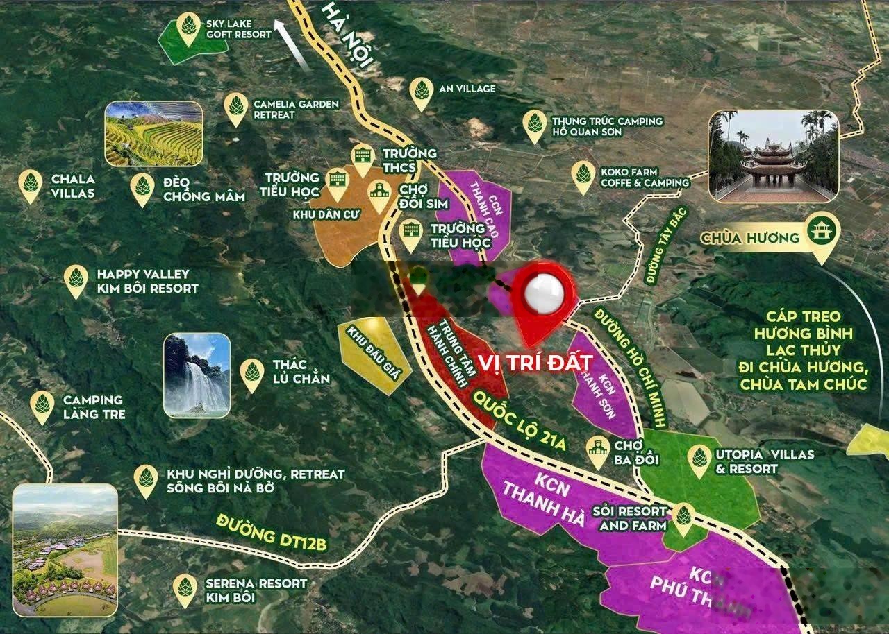 Bán đất nền dự án Golden Hill Hòa Bình, 500 triệu, 60m2, đẹp