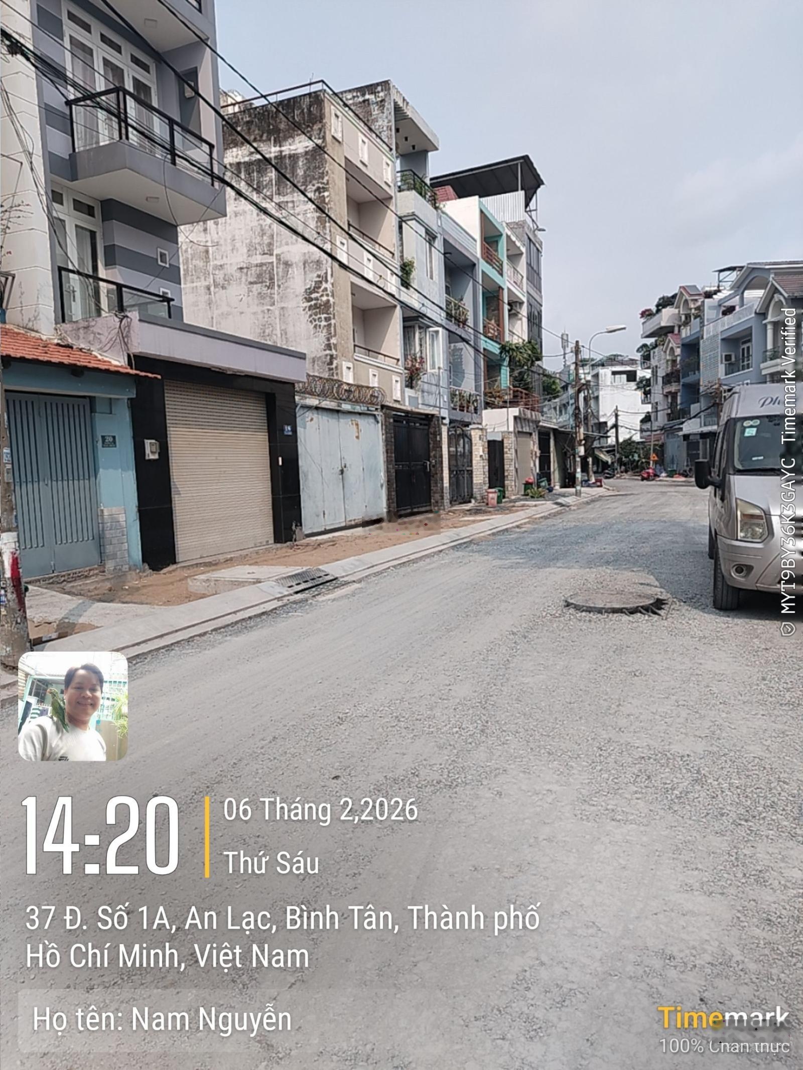 Lô đất ở khu dân cư Nam Hùng Vương, đường 1A , phường An Lạc, Bình Tân, TP.HCM giá 7t3