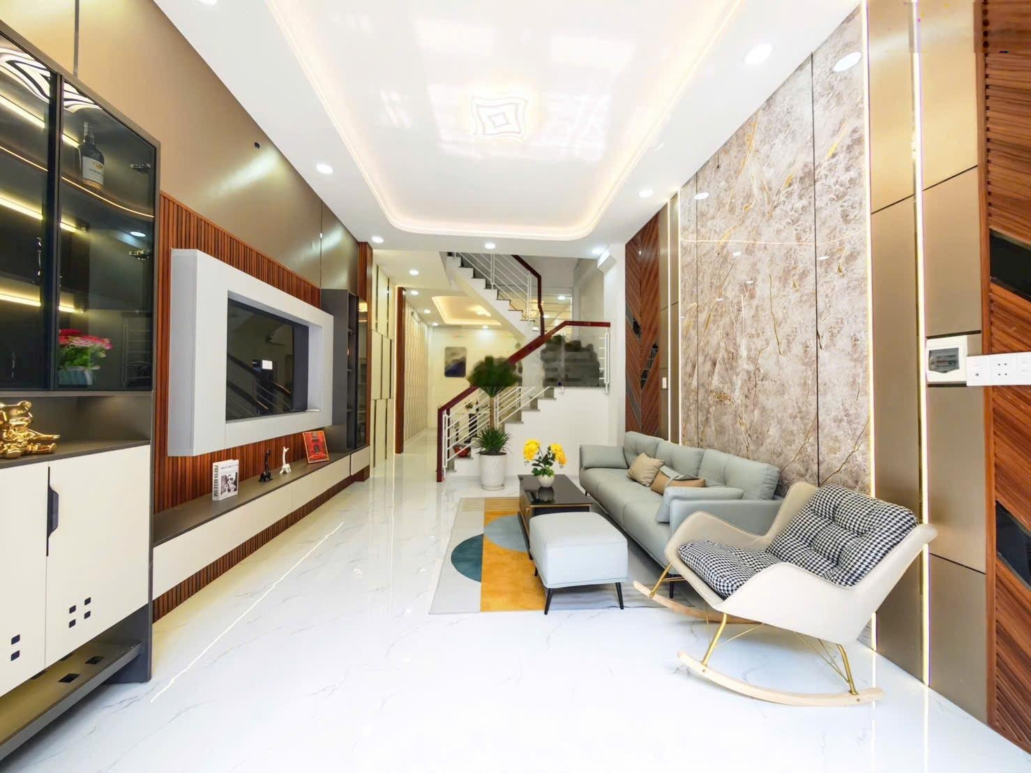 Nhà phố 4m x 14m 4 tầng 5PN 6WC hẻm 5m 1/ ngắn đường Lê Văn Khương P.Thới An