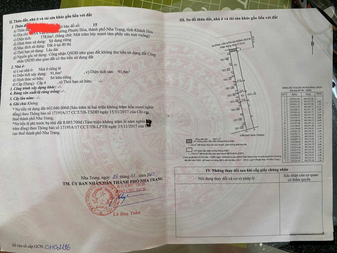 Mặt tiền vân đồn quỹ đất dài 180m², kinh doanh ngay trung tâm nha trang