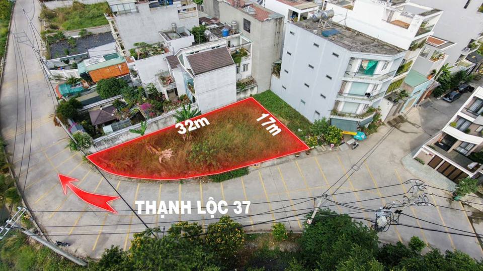 Bán đất góc 2 mặt tiền Thạnh Lộc 37, view sông mát mẻ, giá 9.5 tỷ