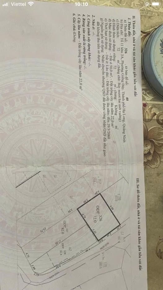 Bán đất thành phố Hạ Long, tỉnh Quảng Ninh giá 1 tỷ