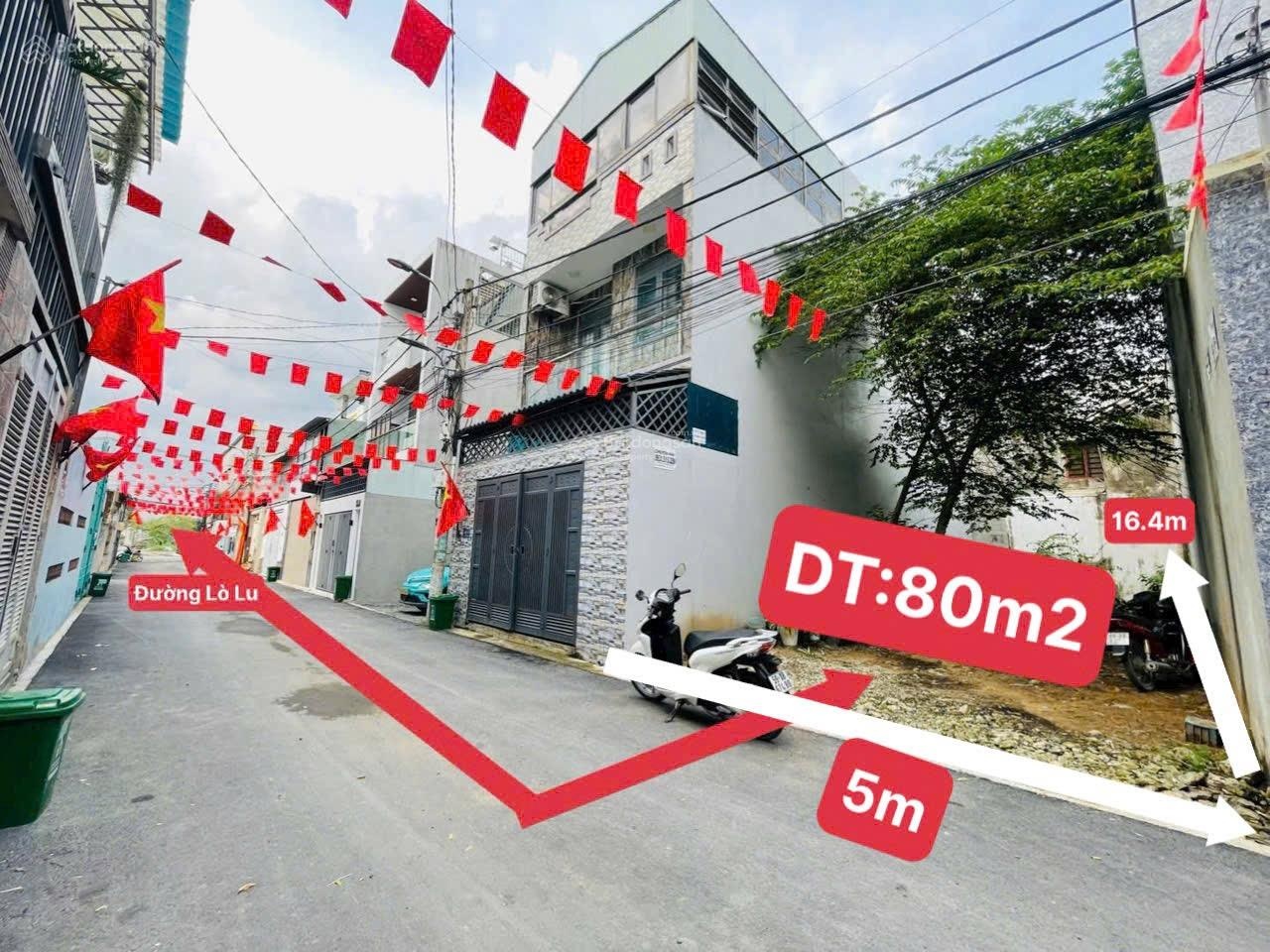MT hẻm 280 đường Lò Lu, Q9. DT 80m2 (ngang 5m) cách MT Lò Lu đang mở rộng 30m