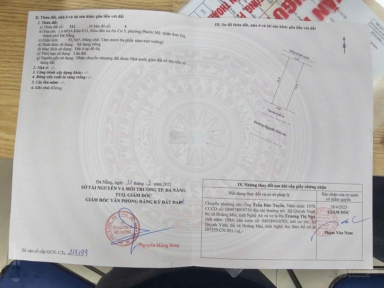 Bán cặp đất MT Nguyễn Đức An sát Đinh Đạt, DT 168m2, ngang 10m, đường 7m5