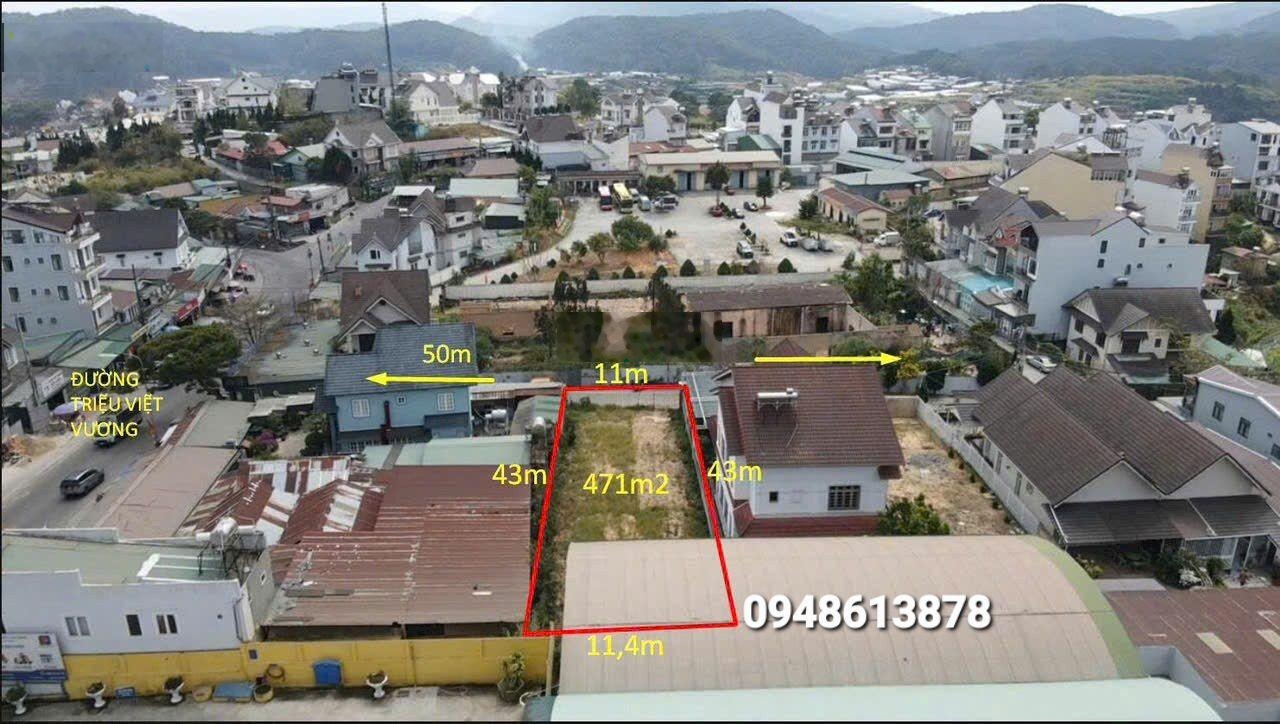 Lô đất xây dựng Triệu Việt Vương - 471m2 - P4 - Đà Lạt - ngay trung tâm, cách Hồ XH 2km - 17,5tỷ