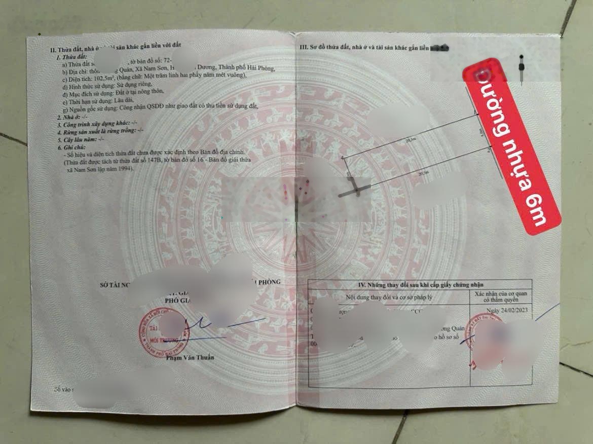 Hàng hiếm 102,5m2 mặt đường Lương Quán, Nam Sơn giá 2,49 tỷ