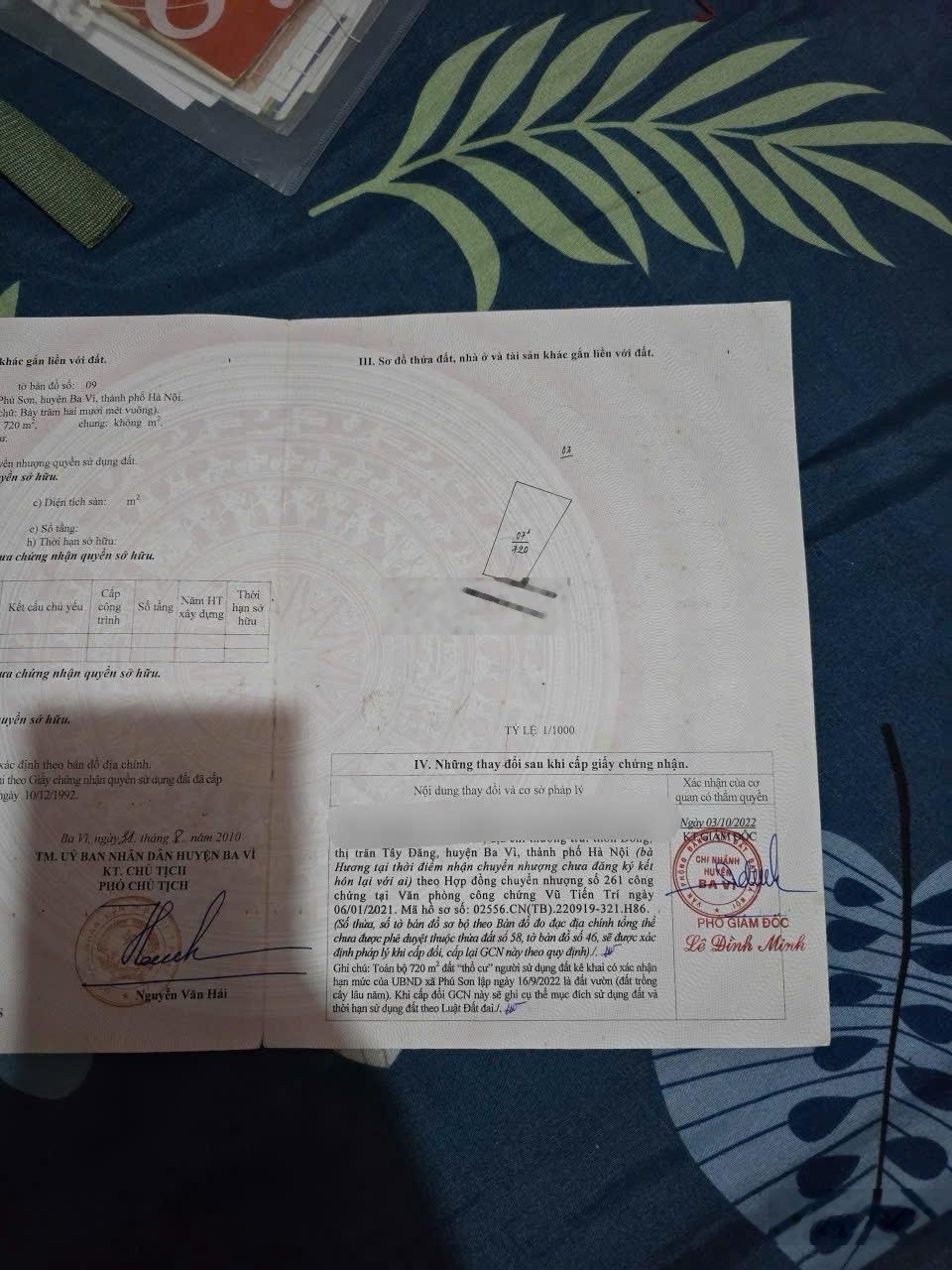 Chính chủ gửi bán lô tuyến 2 Tỉnh Lộ 411C tại Phú Sơn - Ba Vì - TP Hà Nội. 720m2 giá hơn 3tỷ