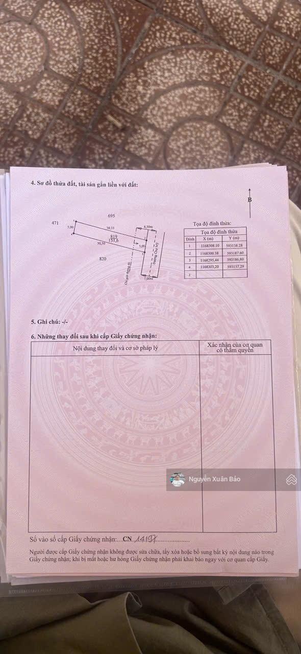 Chủ cần bán 151,6m2 thổ cư mặt tiền đường nhựa Chợ Mỹ, xã Mỹ Lệ, cách chợ rạch kiến 3km. Giá 1ty5TL
