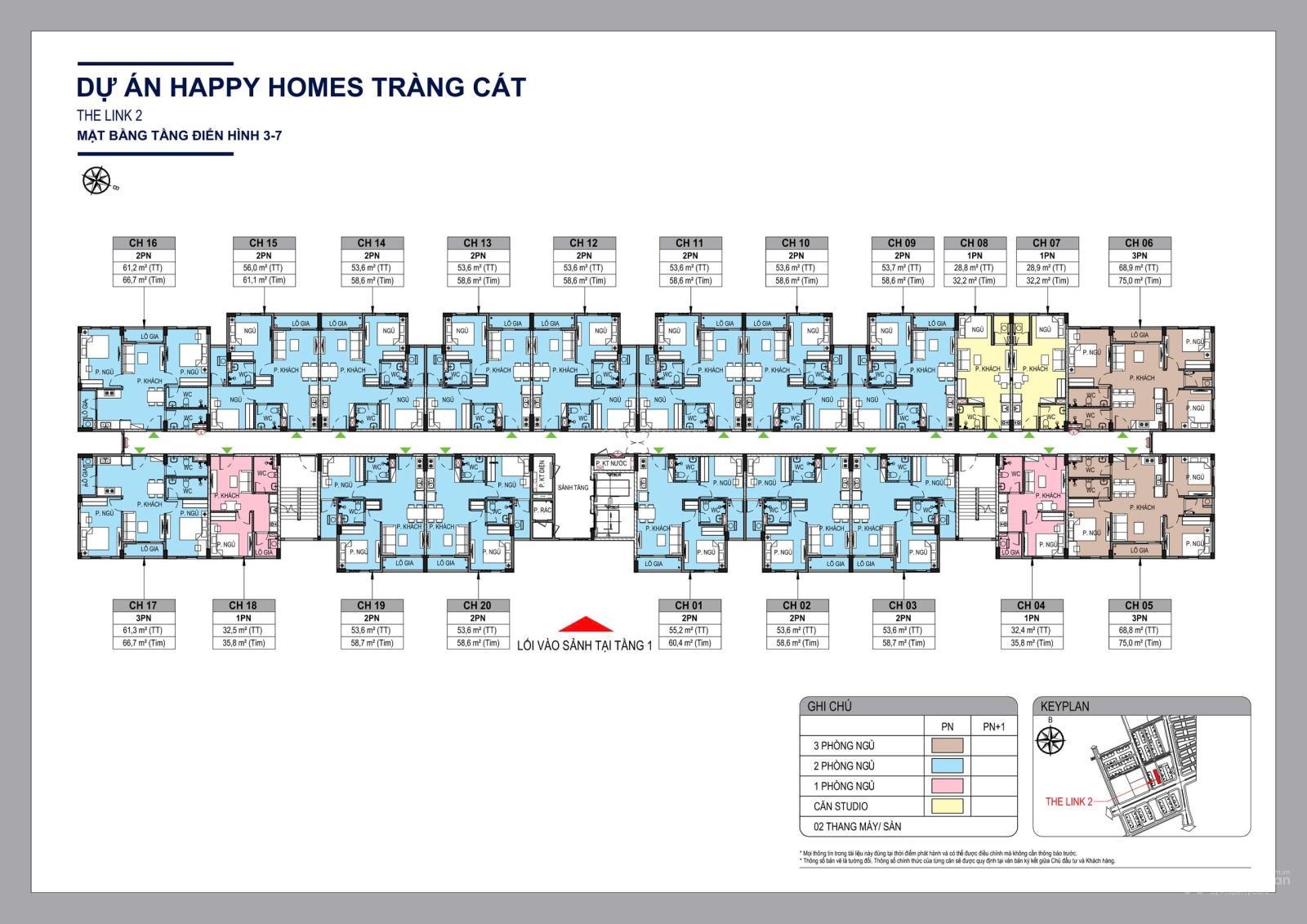 Khu Hạnh Phúc (nhà ở xã hội): 3.804 căn chung cư (27 tòa gồm 20 tòa 7 tầng & 7 tòa 9 tầng)
