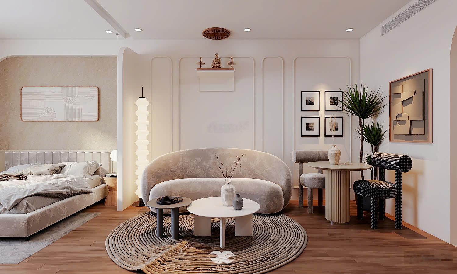 Cho thuê căn hộ studio Lancaster - 50m2, full đẹp, giá 17triệu/th. LH: 0899.,511.,866