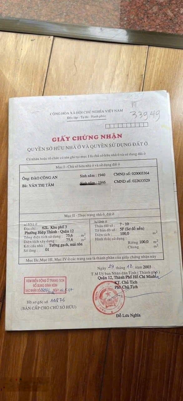 Nhà 4m x 25m 1 lầu đang cho thuê, mặt tiền đường Hiệp Thành 06 ngay cổng chợ Hiệp Thành