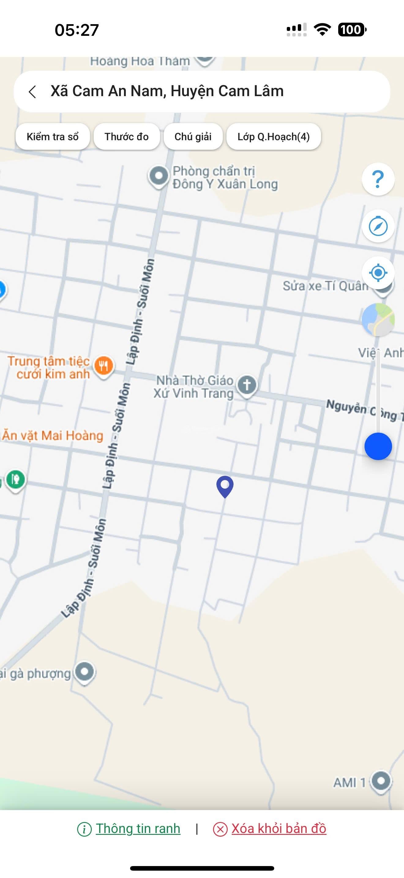 Cam An Nam - 488 m2 - full thổ - 10.5 x 46m - giá chỉ 230 triệu m ngang