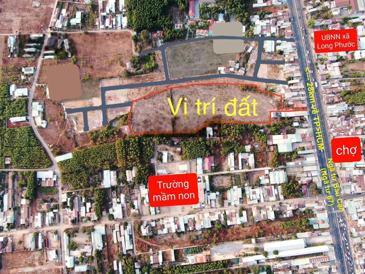 Mặt tiền QL51 tổng 2,4ha 2 mặt tiền gần ngã tư 67 thích hợp kho bãi, nhà xưởng, giá thương lượng
