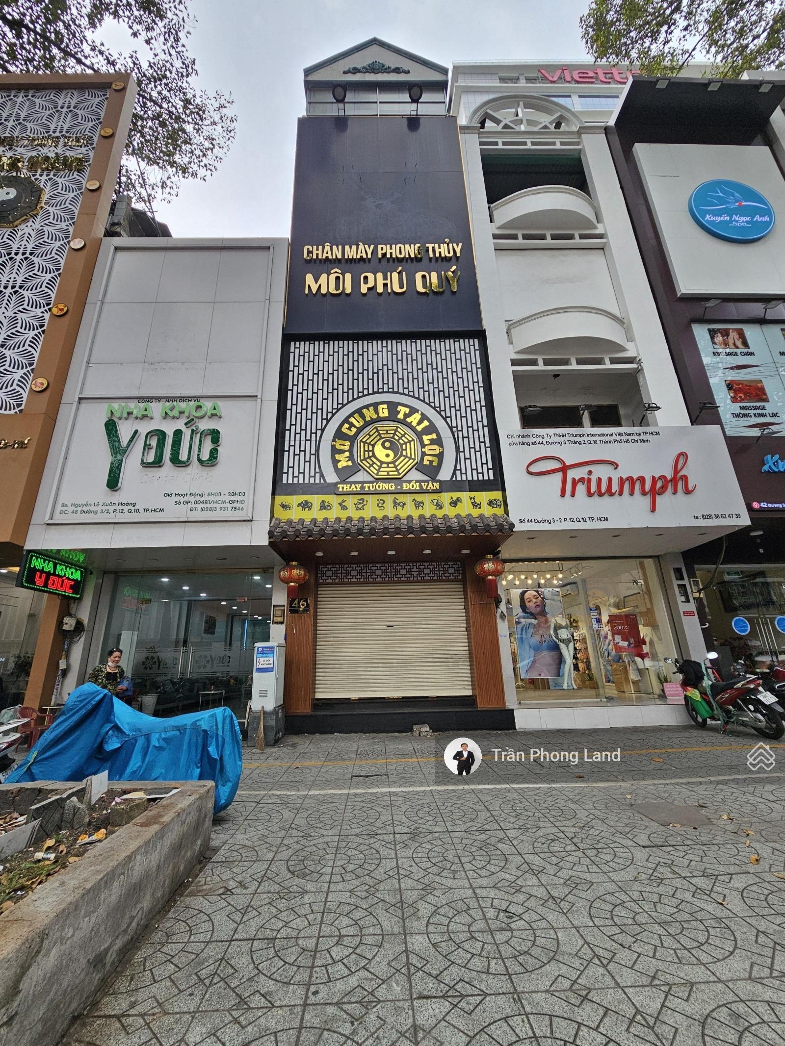 Chính chủ gửi cho thuê nhà mặt tiền 46 Ba Tháng Hai, P12, Q10, 4.5x22m, trệt 4 lầu, 0908140491