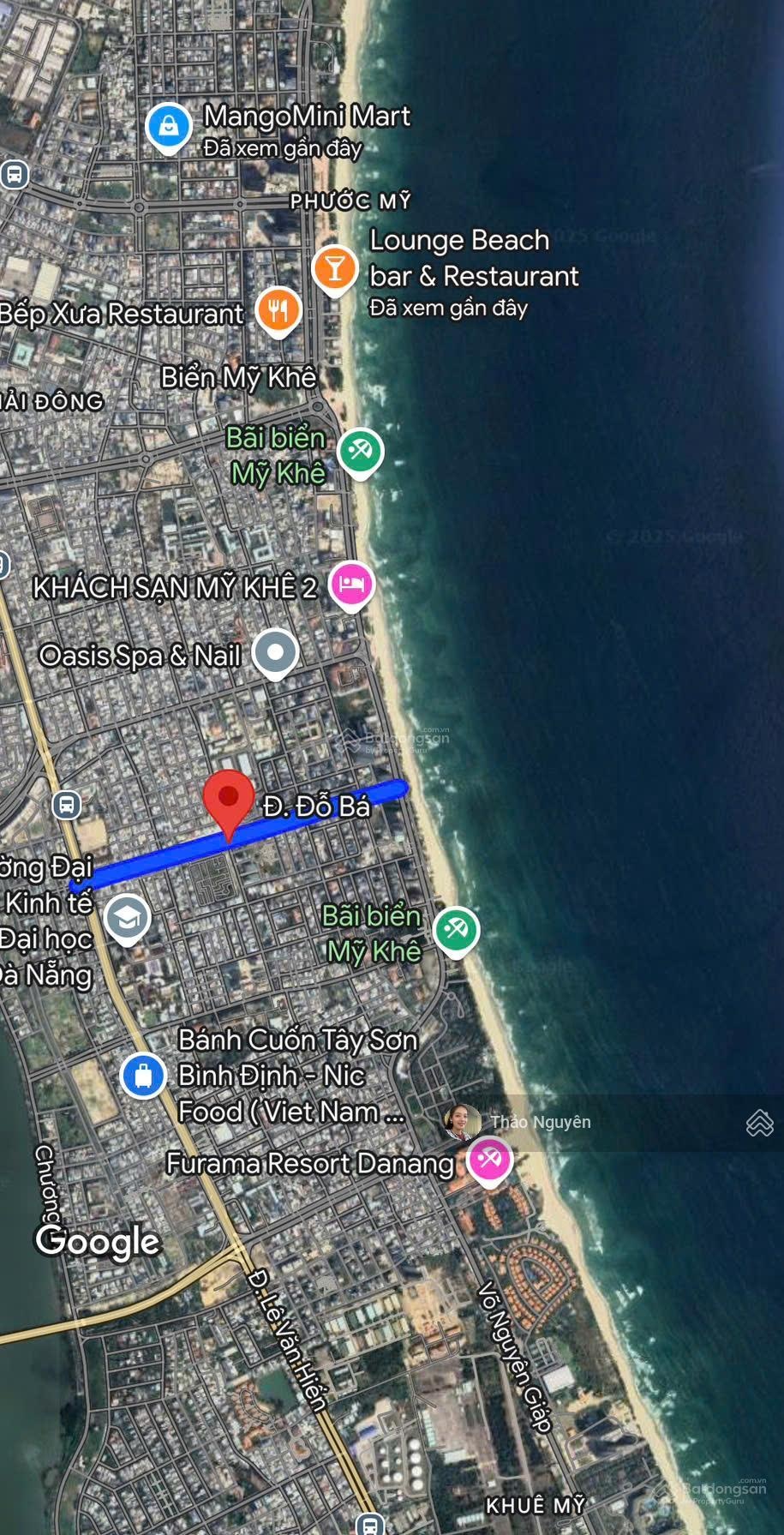 Góc vip 2 MT Đỗ Bá sát biển Võ Nguyên Giáp, 830m2, xây cao tầng giá đầu tư chỉ 4xxtr/m2