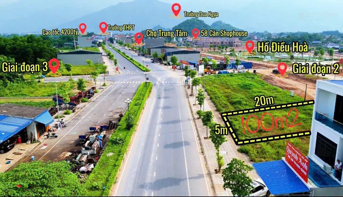 Bán đất nền dự án Vạn Phú Shophouse Thái Nguyên diện tích 90m2 sổ đỏ, đường to, giá rẻ