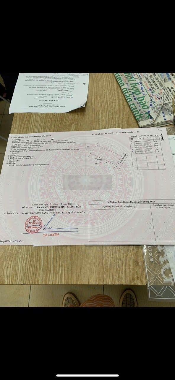 Bán đất 500m2 tại Quốc lộ 1A, Ninh An, Ninh Hòa, Khánh Hòa