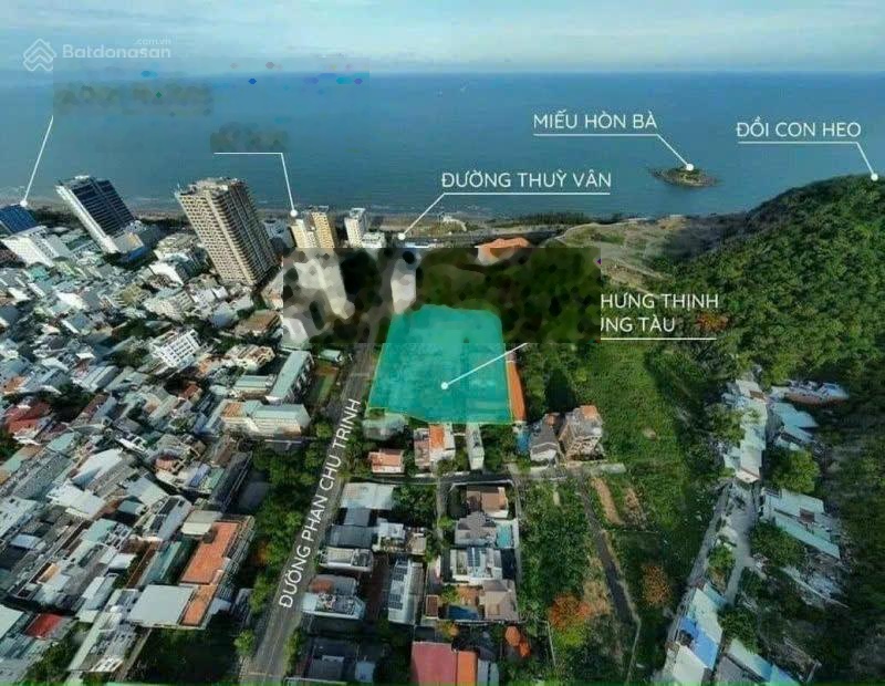 Bán đất MT Phan Chu Trinh, Vũng Tàu (đường 36m) DT 489m2 phù hợp xây khách sạn cách biển 200m