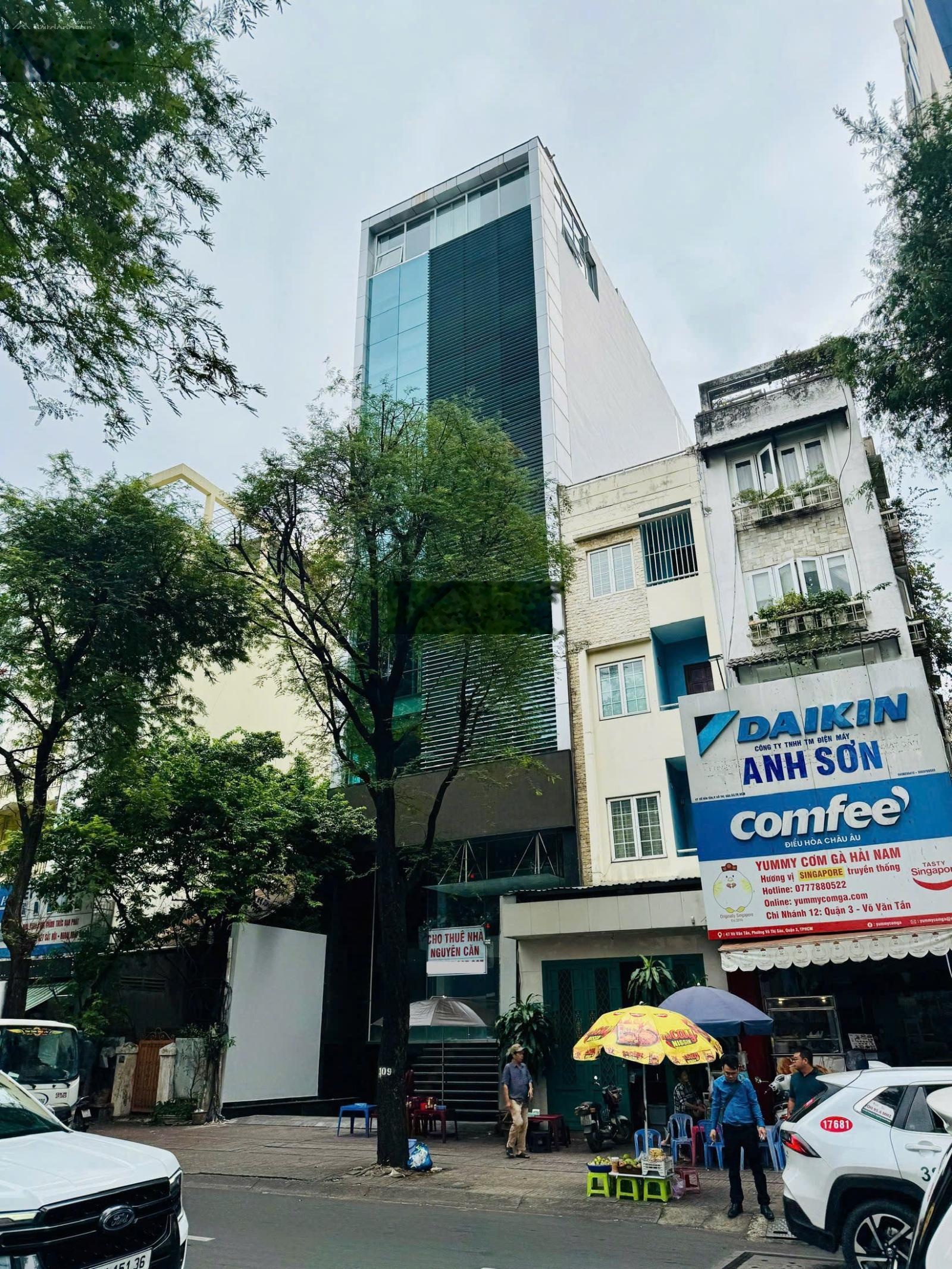 Cho thuê tòa nhà 7.9x25.1m Võ Văn Tần, Phường Võ Thị Sáu, Quận 3, giá 469,998 triệu/tháng