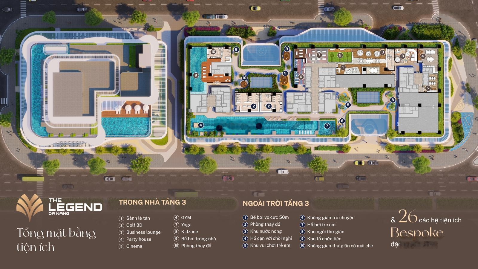 Bán căn hộ The Legend Đà Nẵng 1PN 60m2 view sông Hàn giá 6.97 tỷ chiết khấu 10% tặng nội thất 300tr