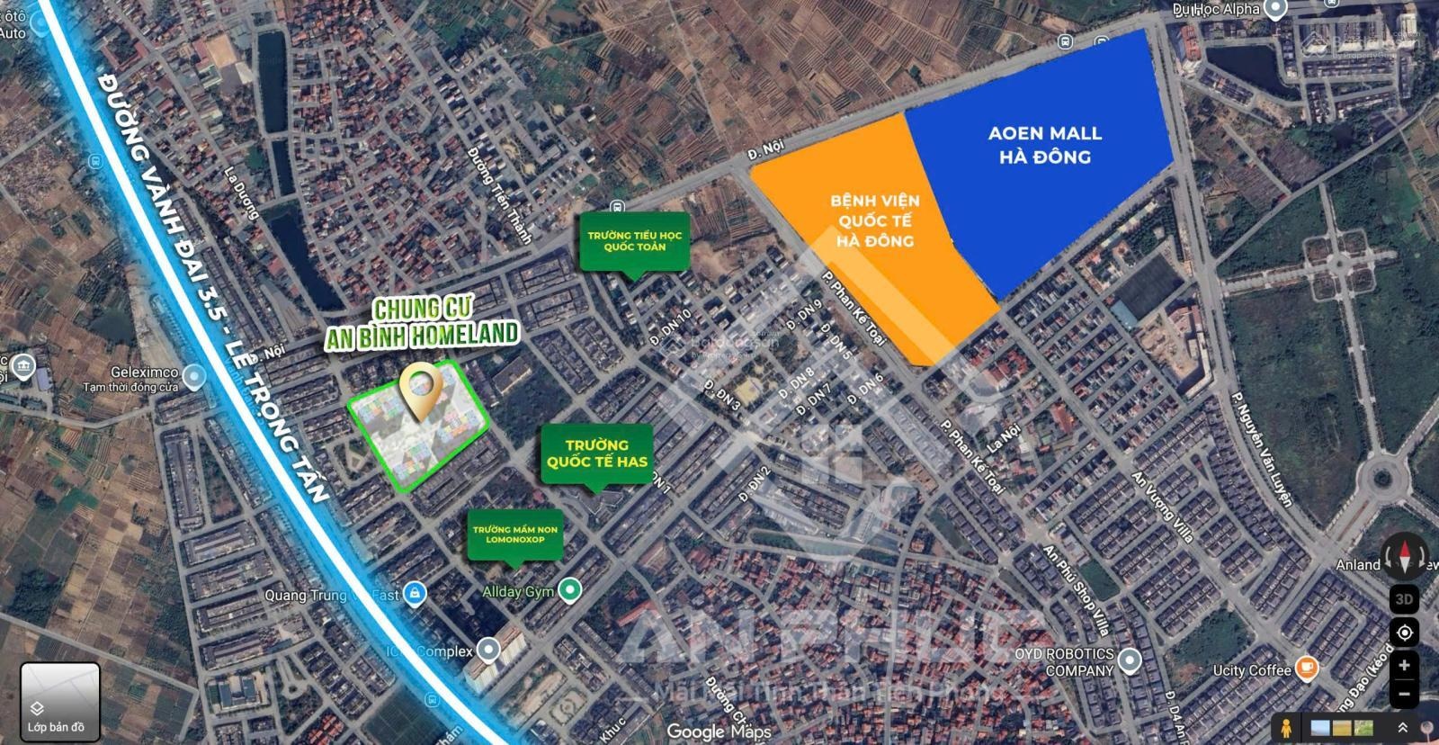 Căn hộ cao cấp 2pn 68m2 chỉ với 4.8 tỷ cạnh aeon mall- an bình homeland - hà đông .