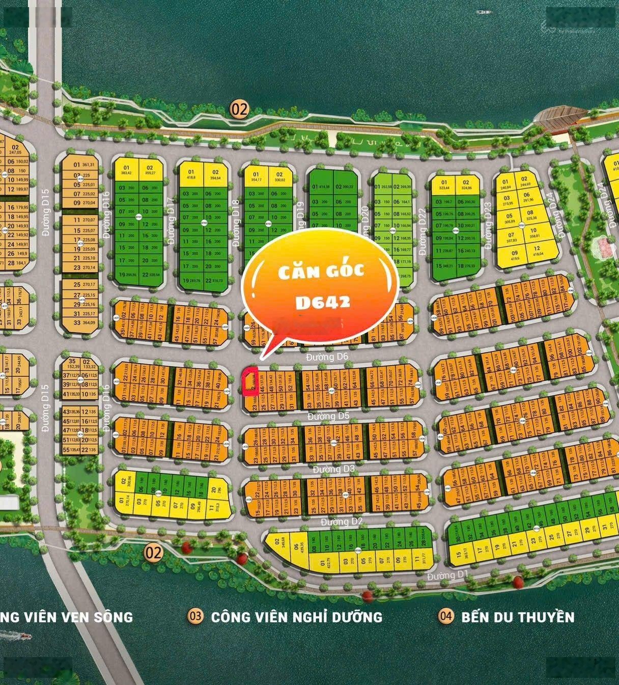 Căn góc townhouse 3 tầng mặt tiền đường D6 rộng 20m bo góc 30m tại Charmora City - Sun Nha Trang